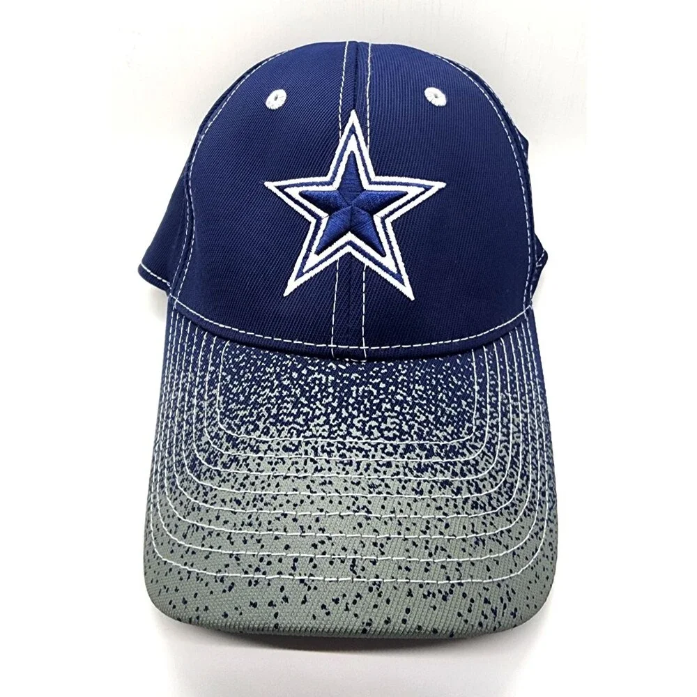 Dallas Cowboys Paint Splatter Fitted Hat Blue Gray NFL Cap One Size